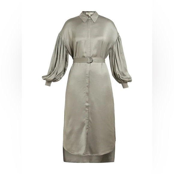 Ted Baker Light Olive Belted Dress with Pockets – New Without Tags - Picture 3 of 11